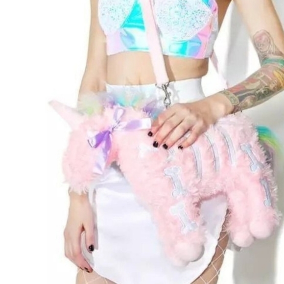 🐰UNISKELTON 🐰Plush Purse (Pink & White) - Picture 8 of 14